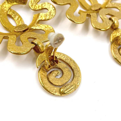 Chanel Coco Mark Flower GP Gold Earrings