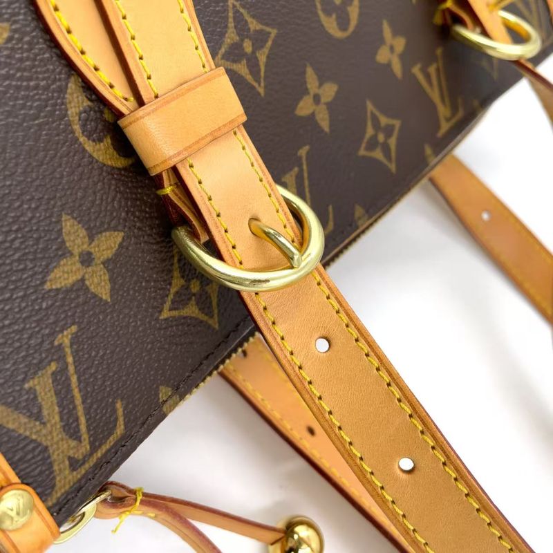 Louis Vuitton Popincourt O Monogram Leather × PVC Brown Tote Bag Gold M40007