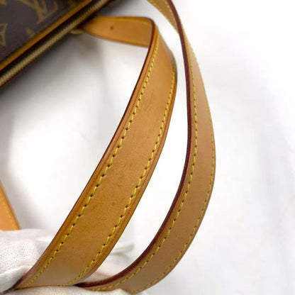 Louis Vuitton Popincourt O Monogram Leather × PVC Brown Tote Bag Gold M40007