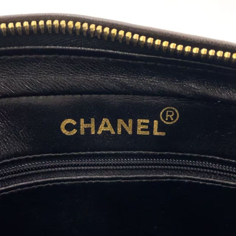 Chanel Matelasse Zipper Serial No 3 Lambskin Black Shoulder Bag Gold