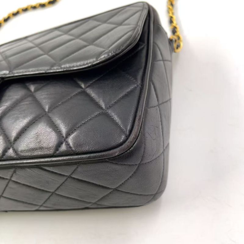 Chanel Matelasse Zipper Serial No 3 Lambskin Black Shoulder Bag Gold