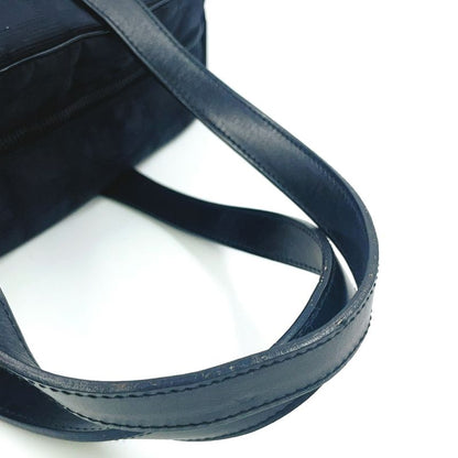 Chanel New Travel Line Mini Boston Bag Serial No 7 Nylon Black Handbag Black