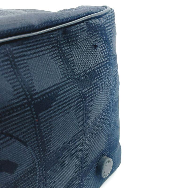 Chanel New Travel Line Mini Boston Bag Serial No 7 Nylon Black Handbag Black