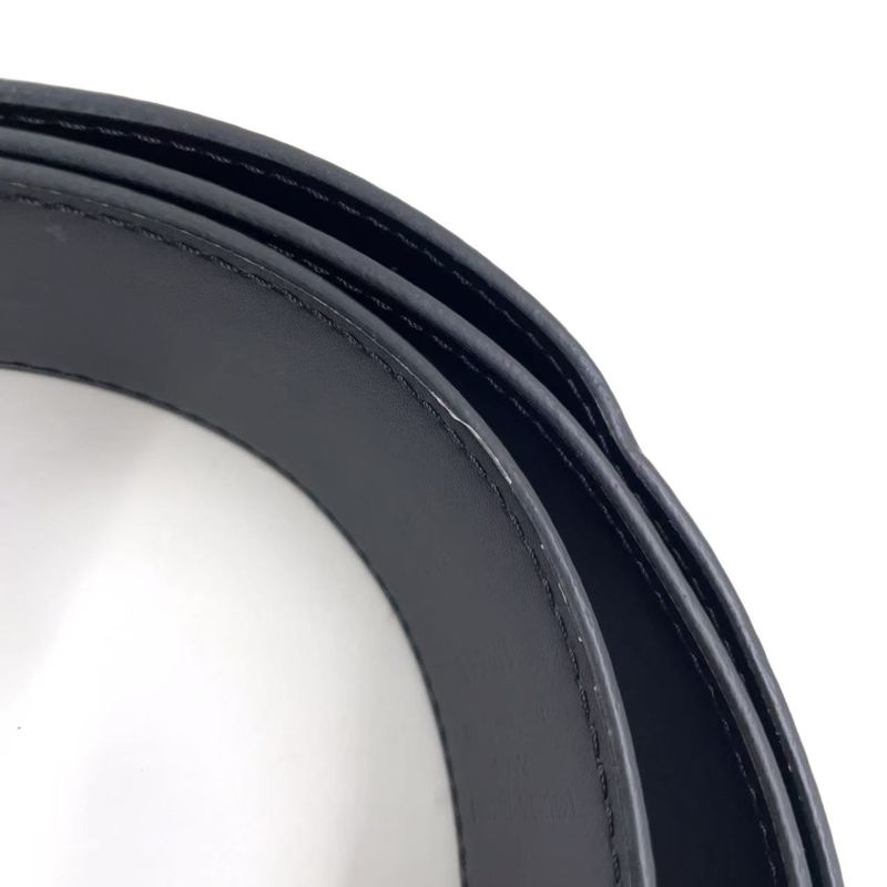 Louis Vuitton Santure Vendome Leather Black Belt Silver M0542