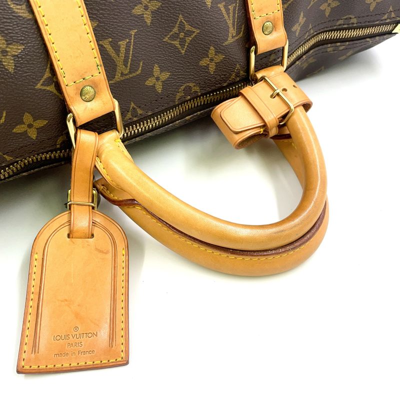 Louis Vuitton Keepall 50 Monogram Leather X PVC Brown Boston Bag Gold M41426