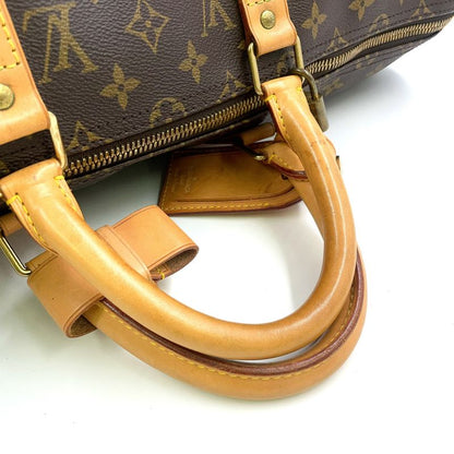 Louis Vuitton Keepall 50 Monogram Leather X PVC Brown Boston Bag Gold M41426
