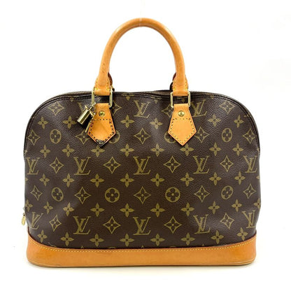 Louis Vuitton Alma PM Monogram Leather × PVC Brown Handbag Gold M51130
