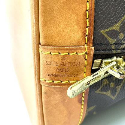 Louis Vuitton Alma PM Monogram Leather × PVC Brown Handbag Gold M51130