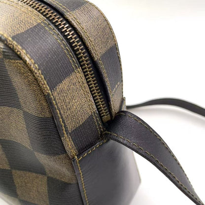 Fendi Pecan Pattern Leather × PVC Black × Beige Shoulder Bag Gold