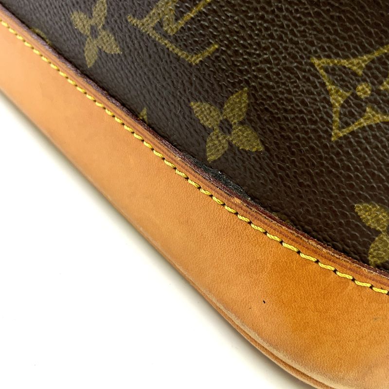 Louis Vuitton Alma PM Monogram Leather × PVC Brown Handbag Gold M51130