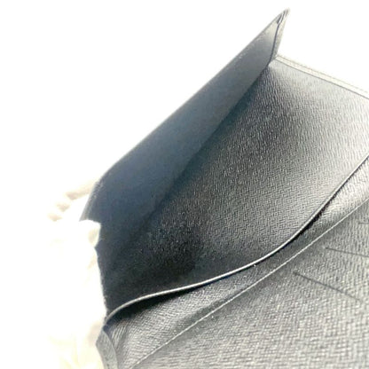 Louis Vuitton Porte Barrule Carte Cles Di Taiga Ardoise Leather Black Folding