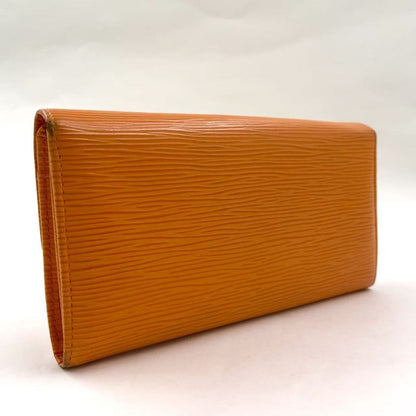 Louis Vuitton Porte Trésor International Epi Tassili Yellow Leather Yellow