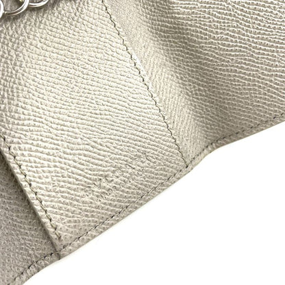 Bvlgari Clip Leather Blue Key Case Silver