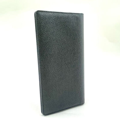 Louis Vuitton Porte Barrule Carte Cles Di Taiga Ardoise Leather Black Folding