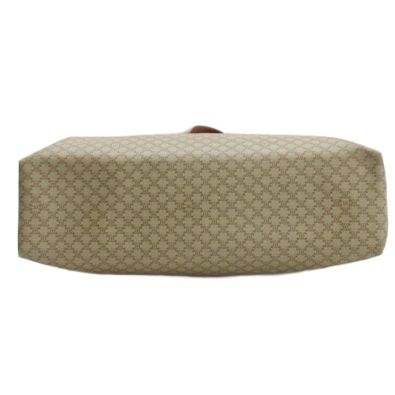 Celine Macadam Pattern Tote Bag Logo Shape Pressed All Beige