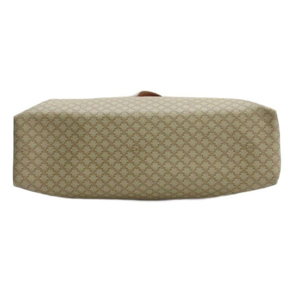 Celine Macadam Pattern Tote Bag Logo Shape Pressed All Beige