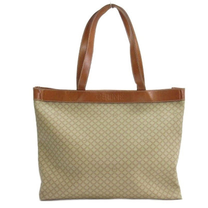 Celine Macadam Pattern Tote Bag Logo Shape Pressed All Beige