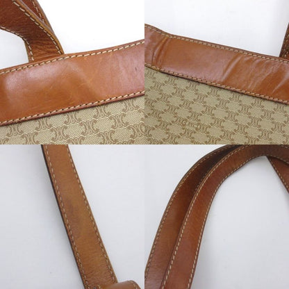 Celine Macadam Pattern Tote Bag Logo Shape Pressed All Beige