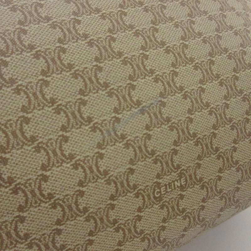 Celine Macadam Pattern Tote Bag Logo Shape Pressed All Beige