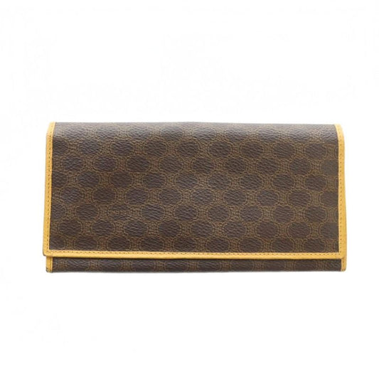 Celine Long Wallet PVC Leather Macadam Pattern Total Logo Brown - GY18 MQ - OH