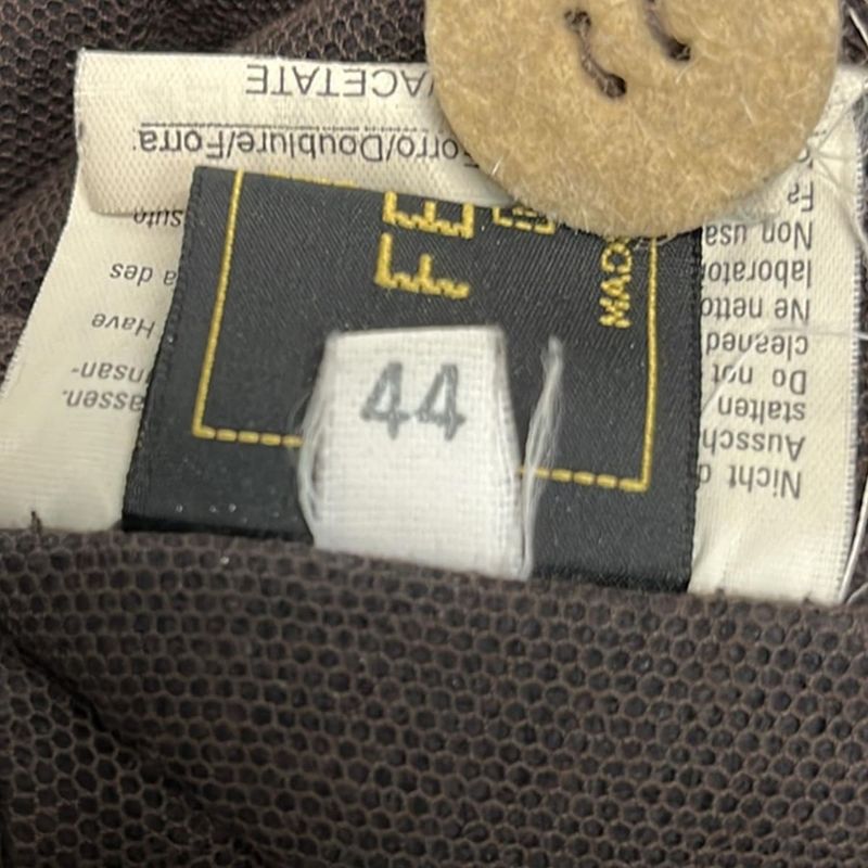 Fendi Coat Size 44 L Women's - Dark Brown Long Sleeves Fall Winter