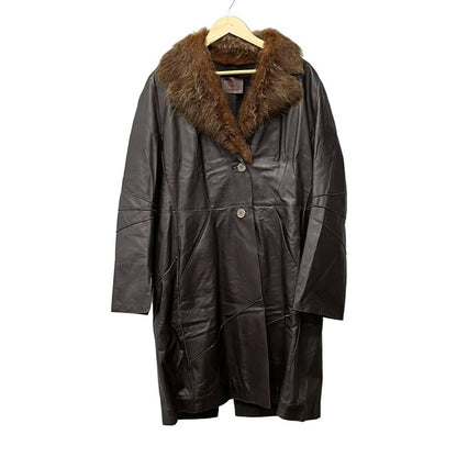 Fendi Coat Size 44 L Women's - Dark Brown Long Sleeves Fall Winter