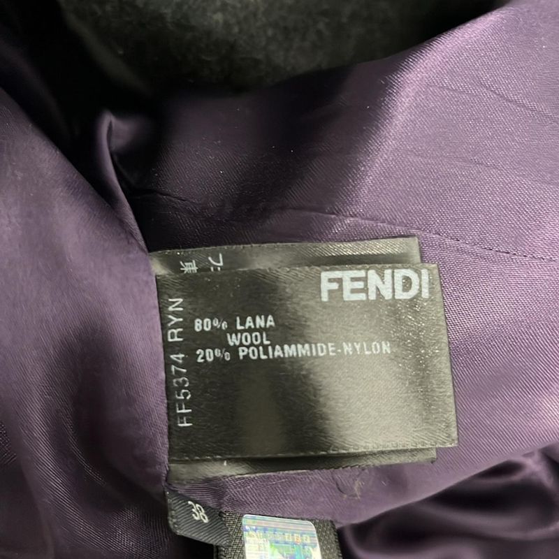 Fendi Coat Size 38 S Women - Black Long Sleeves Winter