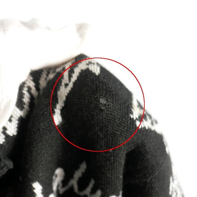 Balenciaga 20AW Scribble Jacquard Logo Oversized Knit Sweater Long Sleeve S