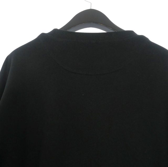 Prada 23AW Triangle Logo Crew Neck Oversized Sweatshirt Long Sleeve M Black