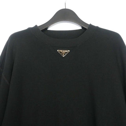 Prada 23AW Triangle Logo Crew Neck Oversized Sweatshirt Long Sleeve M Black