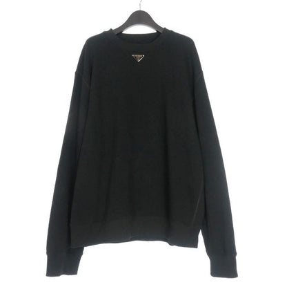 Prada 23AW Triangle Logo Crew Neck Oversized Sweatshirt Long Sleeve M Black