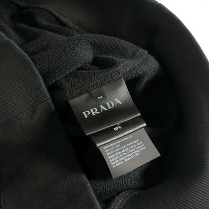 Prada 23AW Triangle Logo Crew Neck Oversized Sweatshirt Long Sleeve M Black