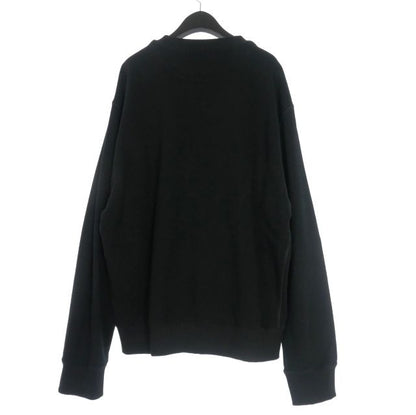 Prada 23AW Triangle Logo Crew Neck Oversized Sweatshirt Long Sleeve M Black