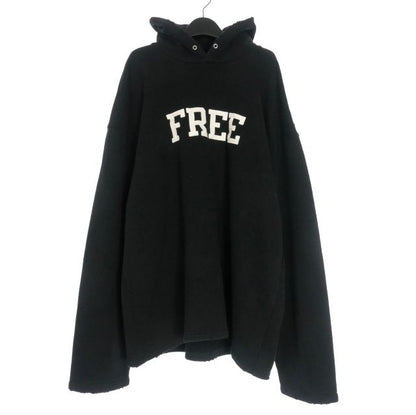 Balenciaga 21AW FREE Damaged Oversized Hoodie Long Sleeve XXS Black 661711