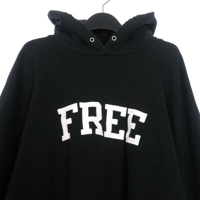 Balenciaga 21AW FREE Damaged Oversized Hoodie Long Sleeve XXS Black 661711