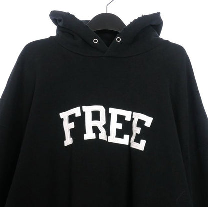 Balenciaga 21AW FREE Damaged Oversized Hoodie Long Sleeve XXS Black 661711