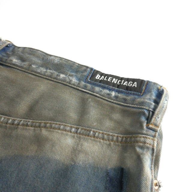 Balenciaga 23AW Patched Pocket Baggy Jeans Baggy Jeans Denim Pants L Indigo