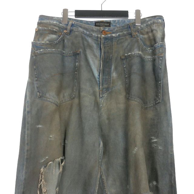 Balenciaga 23AW Patched Pocket Baggy Jeans Baggy Jeans Denim Pants L Indigo