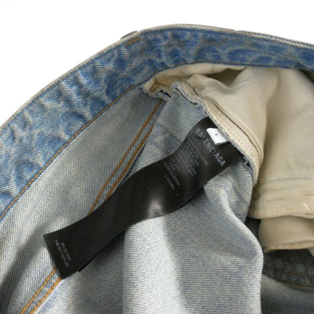 Balenciaga 23AW Patched Pocket Baggy Jeans Baggy Jeans Denim Pants L Indigo