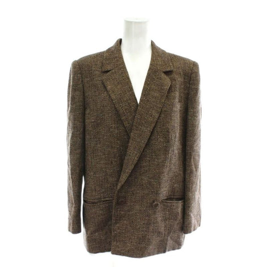 Christian DIOR Pret-a-porter Vintage Tweed Tailored Jacket Wool Double 2B Fully