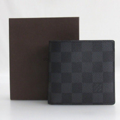 Louis Vuitton Damier Graphite Portefeuille Marco Bifold Wallet N62664 Black AA