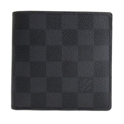 Louis Vuitton Damier Graphite Portefeuille Marco Bifold Wallet N62664 Black AA