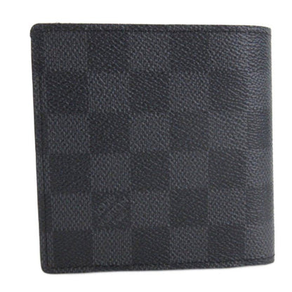 Louis Vuitton Damier Graphite Portefeuille Marco Bifold Wallet N62664 Black AA