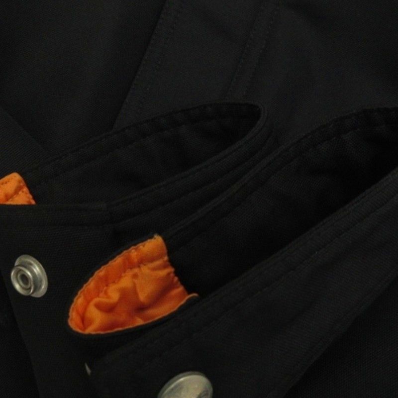 Hermes Nylon Jacket Bicolor Black Orange M