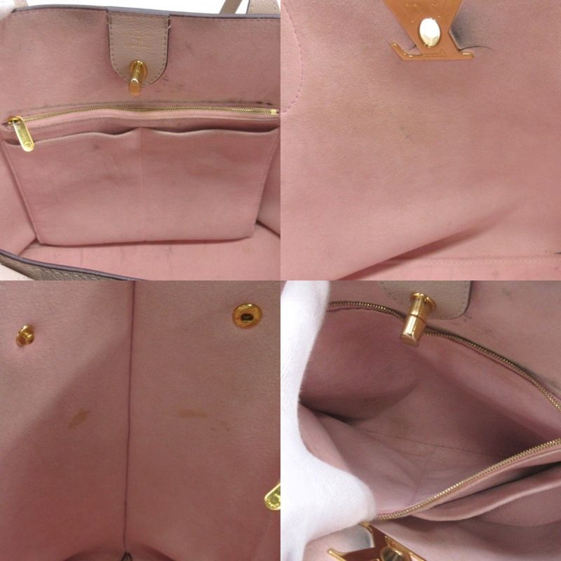 Louis Vuitton Lock Me Go Tote Bag Leather M56107 Beige