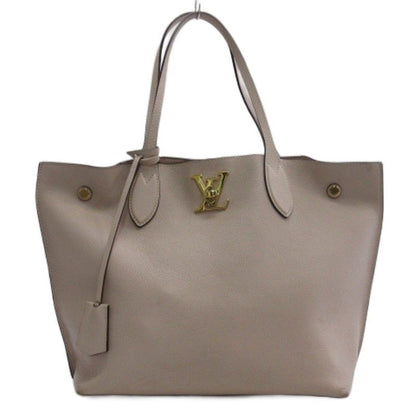 Louis Vuitton Lock Me Go Tote Bag Leather M56107 Beige