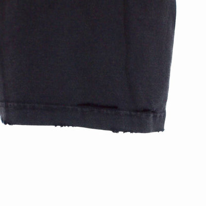 Balenciaga Damaged Cropped T-shirt Cut And Sewn Short Sleeve L Black