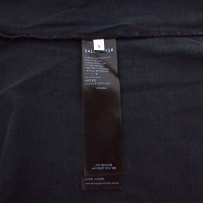 Balenciaga Damaged Cropped T-shirt Cut And Sewn Short Sleeve L Black