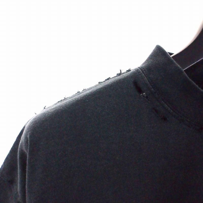 Balenciaga Damaged Cropped T-shirt Cut And Sewn Short Sleeve L Black