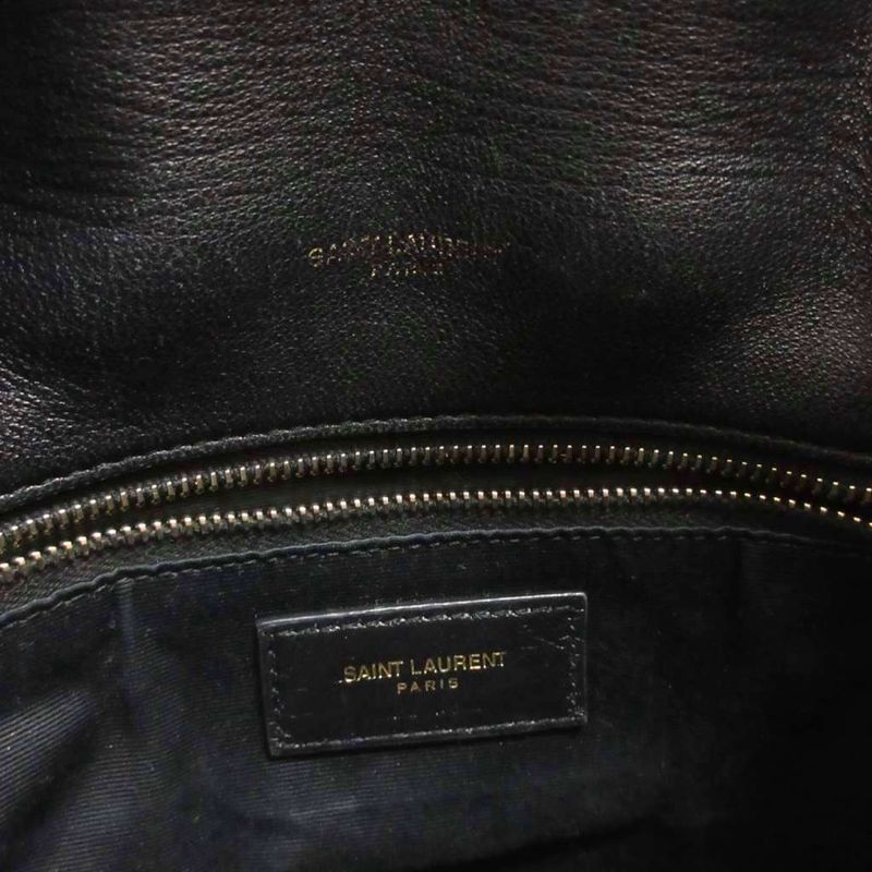 Saint Laurent Paris Lou Puffer Chain Shoulder Bag Lambskin Gue620333 Black